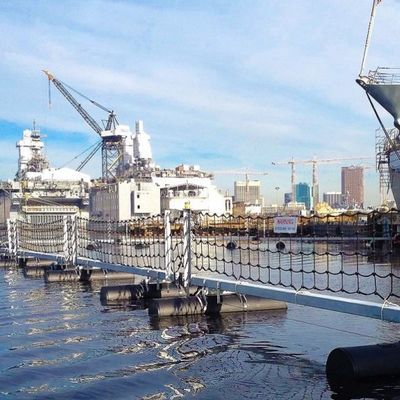 Werfte, die Sperren Marine Navy Harbor Offshore Barriers schwimmen