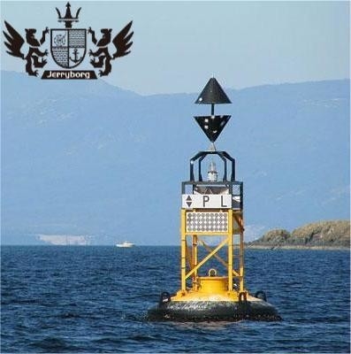 Marine Warnboje aus Kunststoff, schwimmende Anlegboje aus Stahl, Navigationsboje
