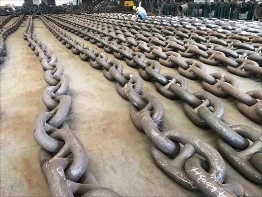 Schwerlastindustrie Schwarze Veredelung Tropfen Schmiede Kurzverbindung Kette Stahl Verzinkte Runde Schiff Ankerkette