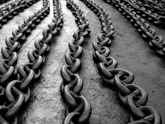 Schwerlastindustrie Schwarze Veredelung Tropfen Schmiede Kurzverbindung Kette Stahl Verzinkte Runde Schiff Ankerkette