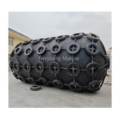 Marine Floating Fender Pneumatische Gummiverteidigung mit Reifenkettennetz