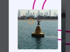 Marine Warnboje aus Kunststoff, schwimmende Anlegboje aus Stahl, Navigationsboje